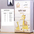 Plastic Drawer Storage Cartoon Cabinet Stackable Wardrobe